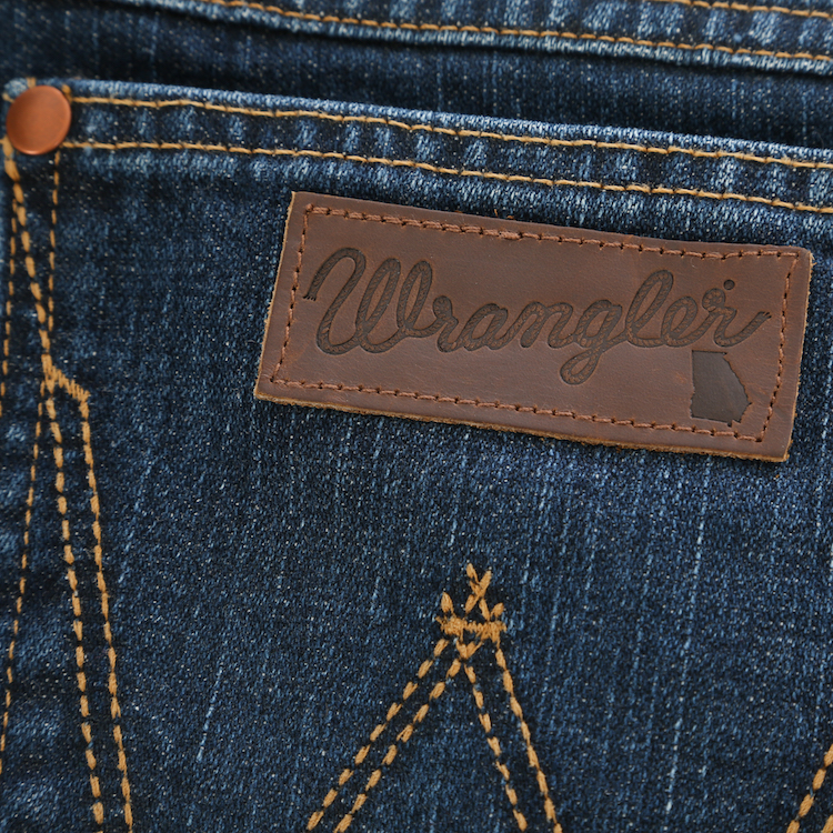 Wrangler's Georgia jean is green